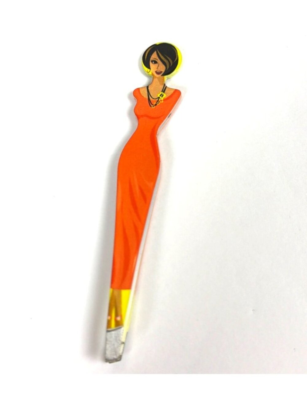 Limited Edition Beauty Secrets Lady Tweezers Slant Tip Orange Dress Discontinued - Picture 8 of 8